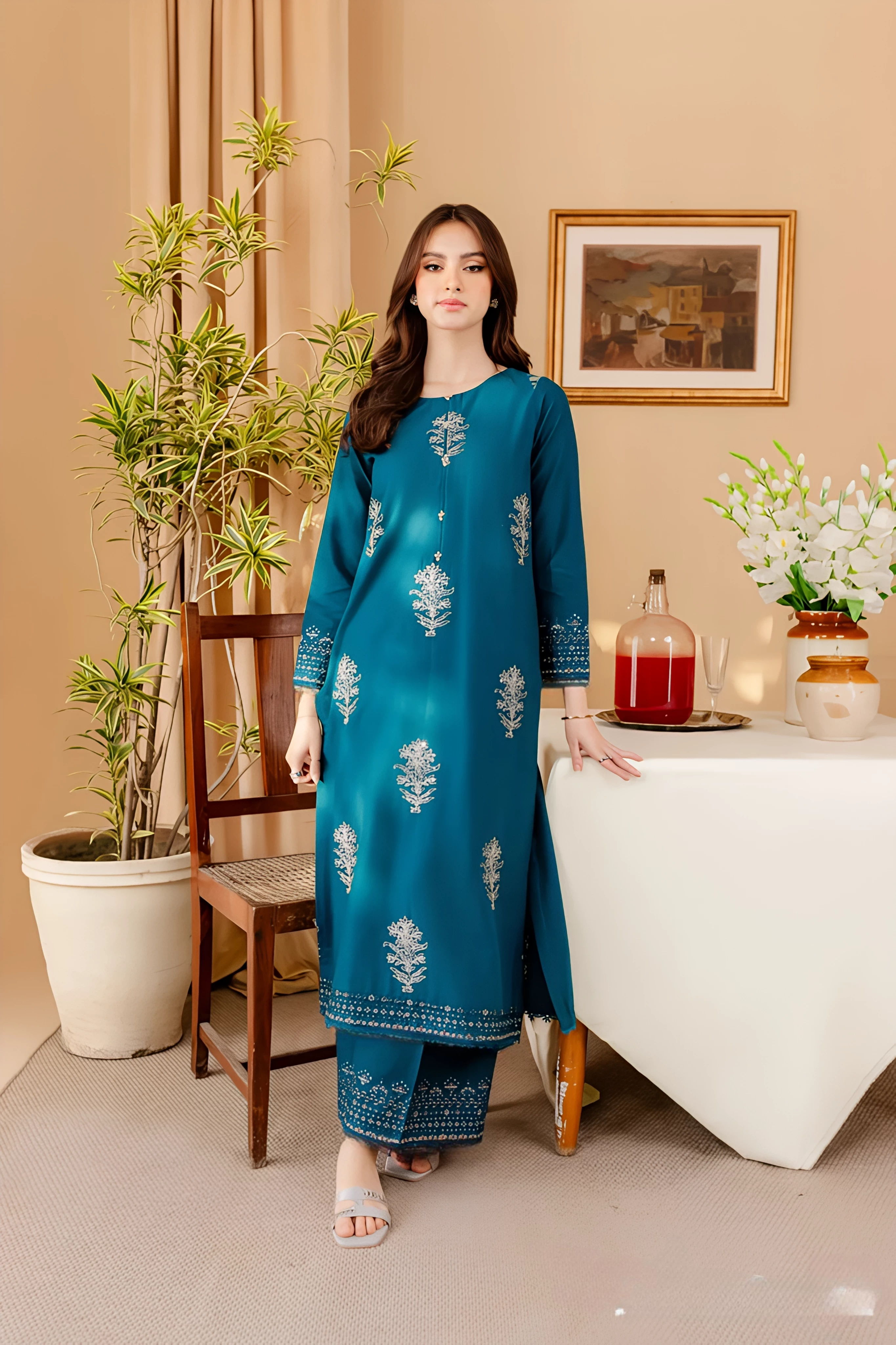 Malvin - Embroidered Linen – 2 Piece