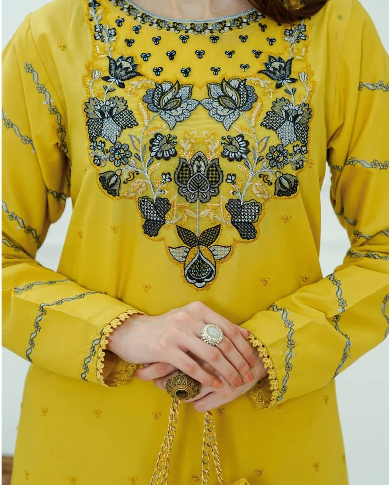 Shamsa – Embroidered Cotton 2-Piece Suit